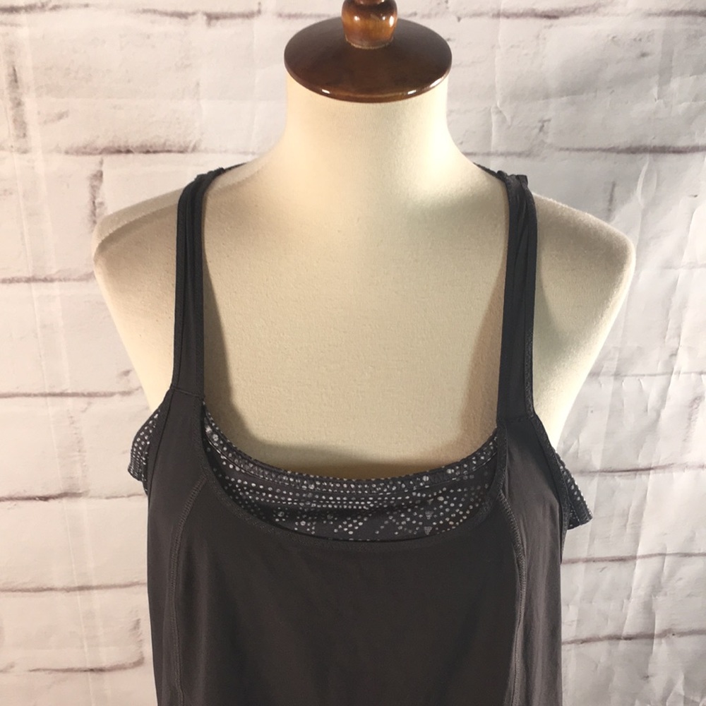 Prana Black Racerback Tank with Printed Inner Panel - Picture 3 of 7